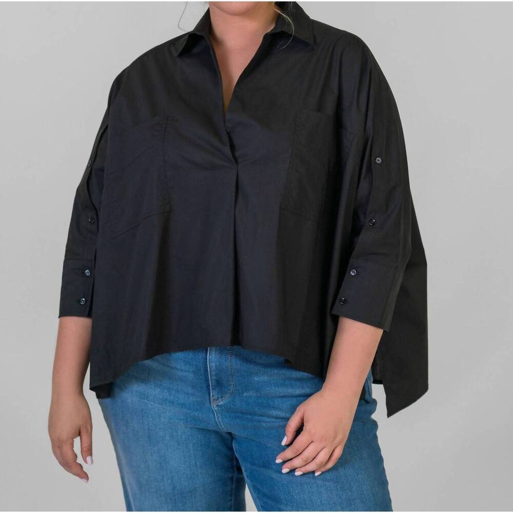 NEW PSOPHIA camisa cut out in black